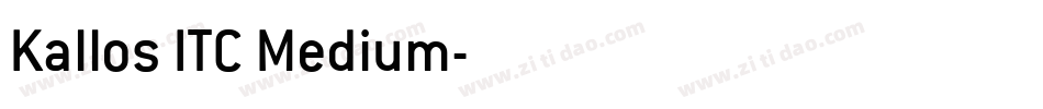 Kallos ITC Medium字体转换